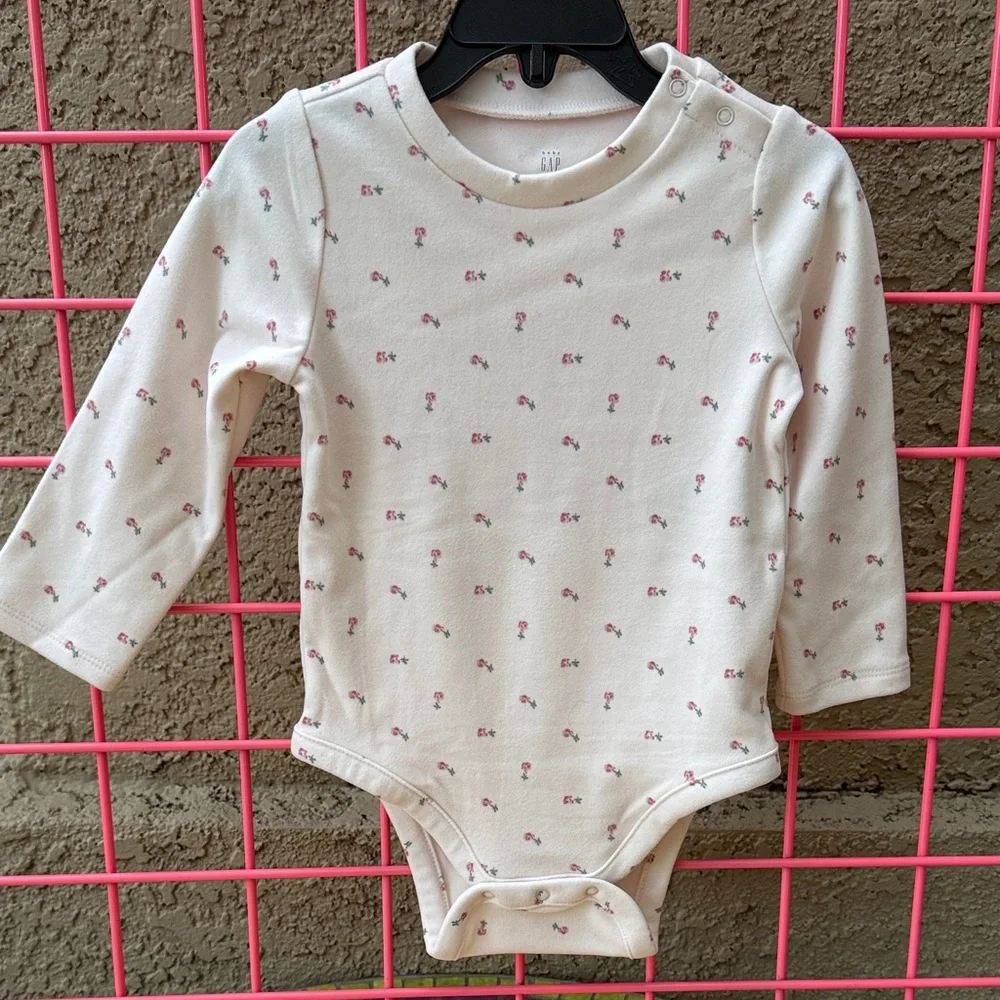 New Floral Print Cream Kids One Velvet Piece